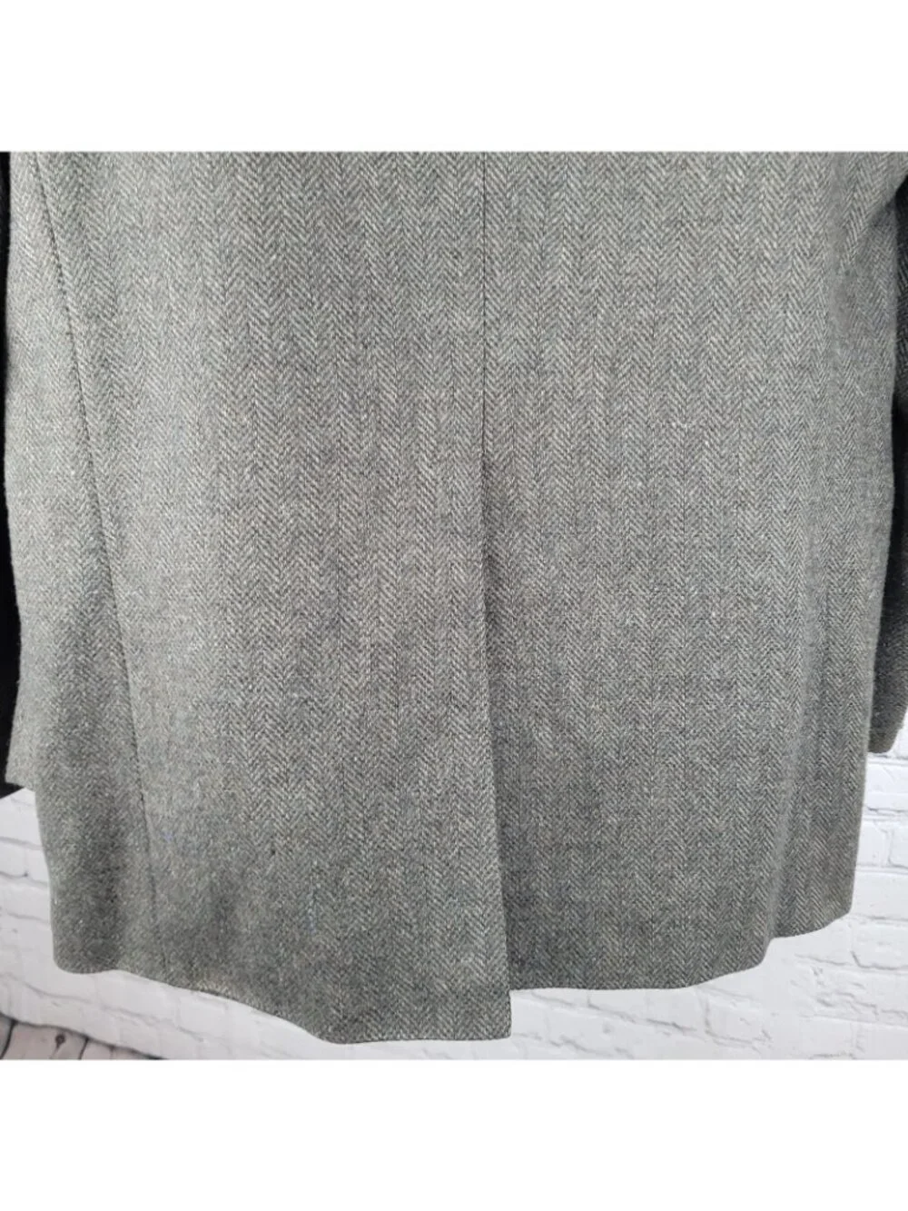 Deansgate Lambs Wool Herringbone Tweed 2 Brown Button Vented Suit Coat Size 46XL
